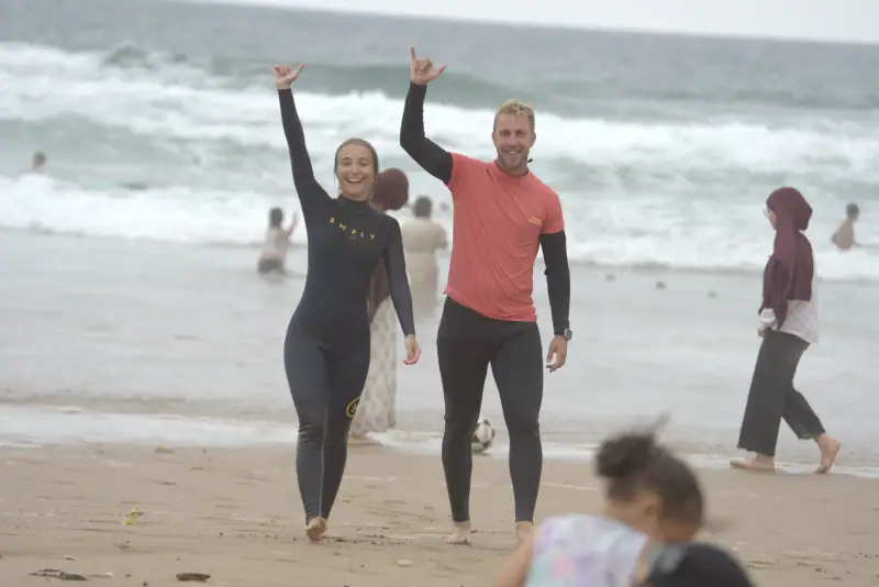 Surf, rooftop and daily life at Waves Hunter Surf House, Anza, Agadir
