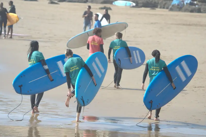 Surf, rooftop and daily life at Waves Hunter Surf House, Anza, Agadir