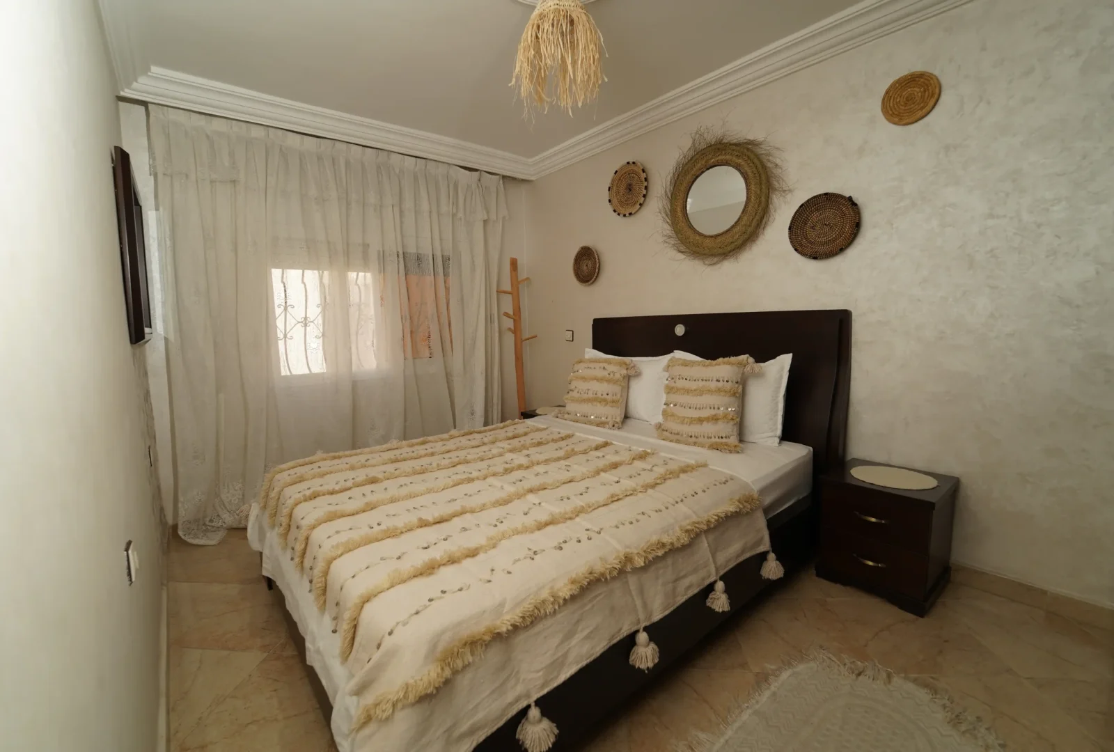 Comfortable hostel room in Morocco