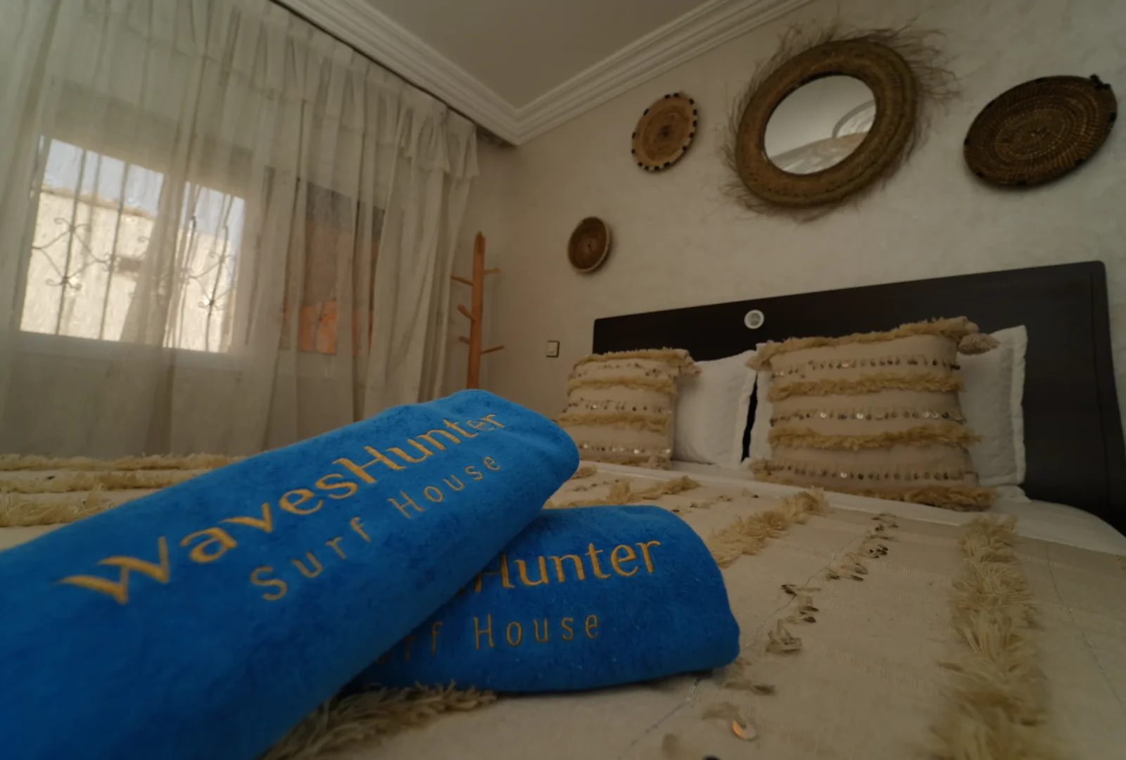 Comfortable hostel room in Morocco