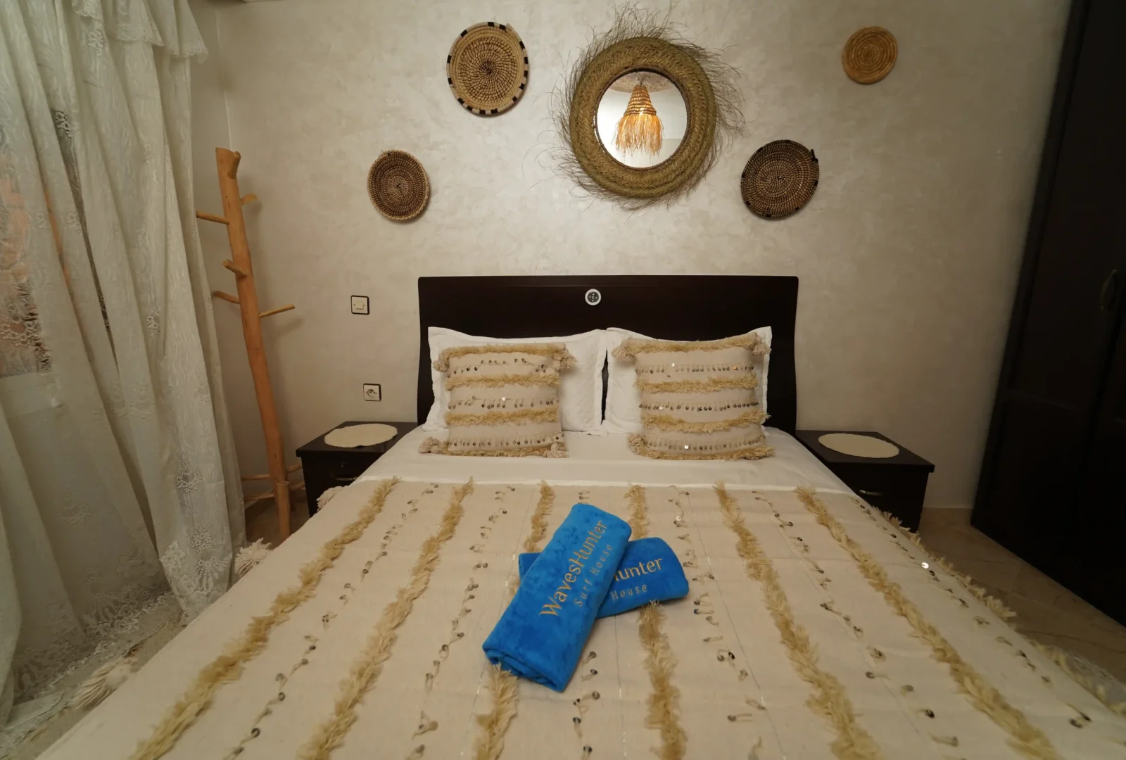 Comfortable hostel room in Morocco